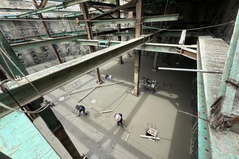 寬展緣森-筏式基礎頂板 灌漿完成(B3F底板)